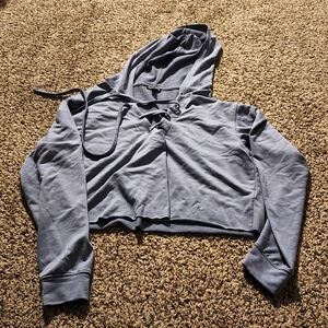 Express crop hooded sweater